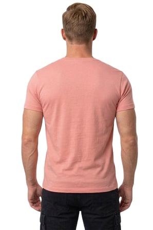 RizzUP Erkek Gülkurusu Slim Fit %90 Pamuk Likralı Yumuşak Dokulu Basic Tişört 1801131