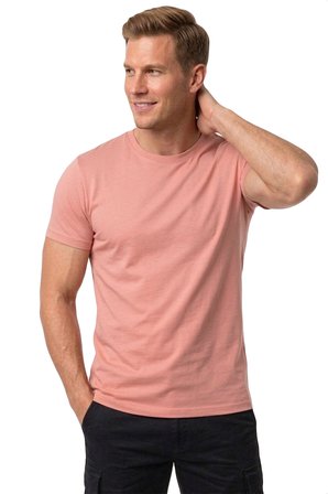 RizzUP Erkek Gülkurusu Slim Fit %90 Pamuk Likralı Yumuşak Dokulu Basic Tişört 1801131