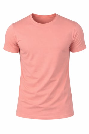 RizzUP Erkek Gülkurusu Slim Fit %90 Pamuk Likralı Yumuşak Dokulu Basic Tişört 1801131