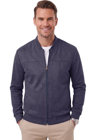 RizzUP Erkek Slim Fit Likralı Lacivert Süet Ceket – Kırışmayan Ütü Gerektirmeyen Mevsimlik Mont 2504334