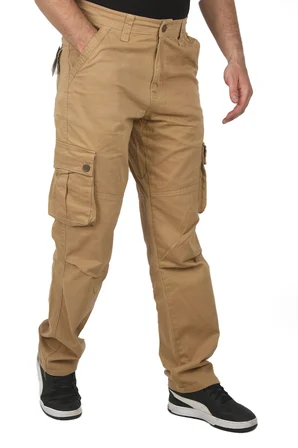 RizzUP Hardal Sarısı Geniş Kesim Gabardin Kargo Pantolon – Likralı Outdoor Stil Çok Cepli Erkek Pantolon 1705421