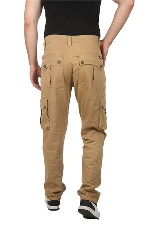 RizzUP Hardal Sarısı Geniş Kesim Gabardin Kargo Pantolon – Likralı Outdoor Stil Çok Cepli Erkek Pantolon 1705421