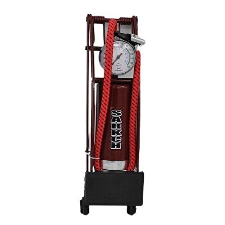 caselka® Basınç Göstergeli Ayak Pompası Araba Bisiklet Motor Lastik Pompası
