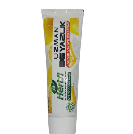HERB'L Uzman Beyazlık Tuz ve Limon Beyazlatıcı Diş Macunu 100gr (Florürsüz)