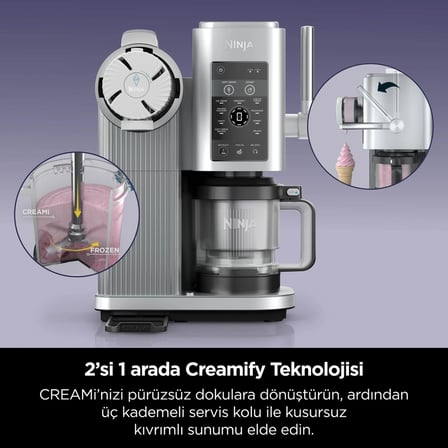 Ninja Creami Swirl NC701EU 13in1 Soft Serve ve Dondurma Makinesi STRAWBERRY-MATCHA