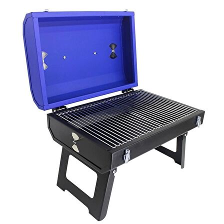 Grillmate Voyager Kilitli Portatif Barbekü Mangal-Kraliyet Mavisi