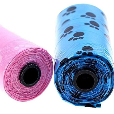 Evyora® 4lü Evcil Hayvanlar Için Pati Desenli Kedi Köpek Kaka Poşeti Torbası