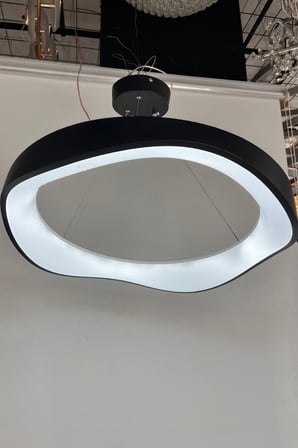Modern Organik Formlu Mat Siyah LED Sarkıt Avize