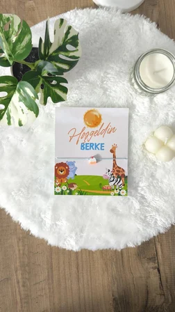 ​Pamuğum Atelier Kişiye Özel Safari Tasarım Kartlı Şans Bilekliği Misafir İçin Doğum Günü Hediyelik (35 Adet)