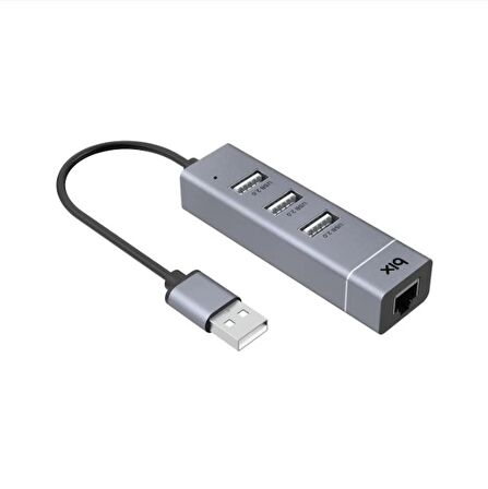 Bix 3 USB Portlu TF SD Kart Okuyucu Hub Çoklayıcı Dönüştürücü Adaptör