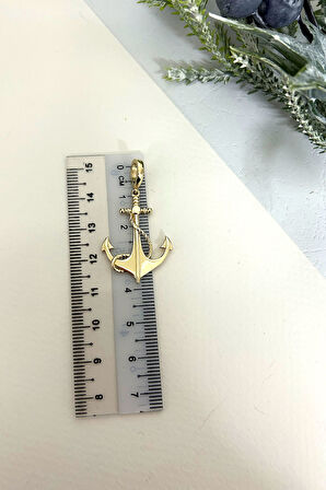 Altın Taşsız Çapa Model Erkek Kolye