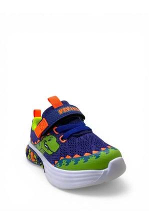 2254 Ortopedik Erkek Bebek Saks Mavi Işıklı Rahat Sneaker