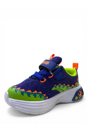 2254 Ortopedik Erkek Bebek Saks Mavi Işıklı Rahat Sneaker