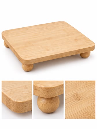 28x28 cm Bambu Mini Ayaklı Sunumluk
