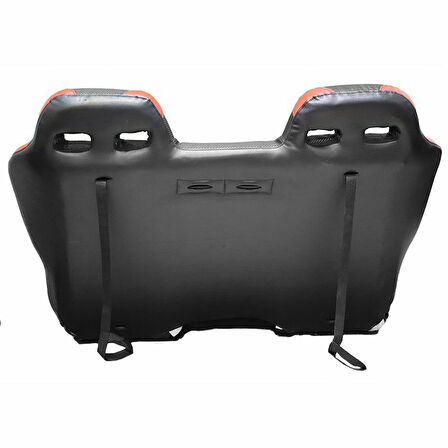 İkili Ultra Konforlu Deri Siyah-Kırmızı Spor Koltuk