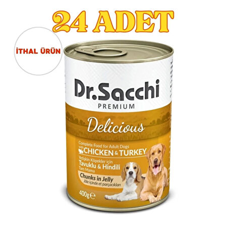 Tavuklu Hindili Konserve Köpek Maması 400gr x 24