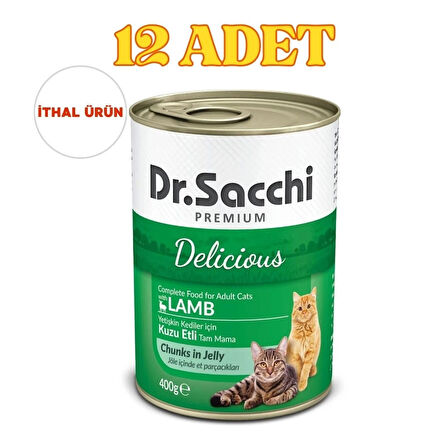 Kuzu Etli Konserve Kedi Maması 12 x 400gr