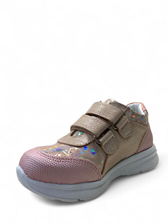 606 Hafif Kız Çocuk Okul Öncesi Deri Sneaker