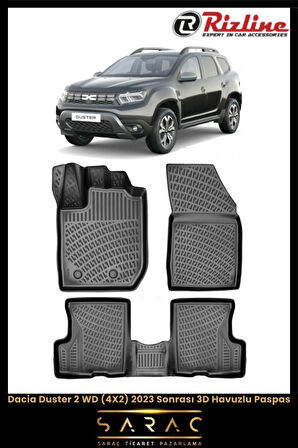 Rizline Dacia Duster 4x2 2024 Model 3D Havuzlu Paspas