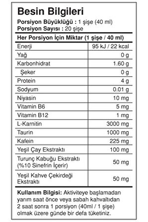 Bigjoy Sports Thermonator L Carnitine 40 ml x 20 Shot Portakallı