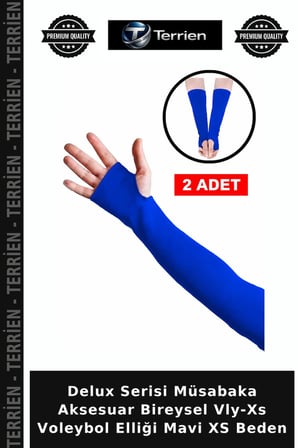 Delux Serisi Müsabaka Aksesuar Bireysel Vly-Xs Voleybol Elliği Mavi XS Beden