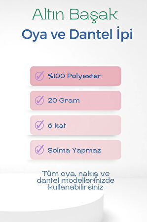 Altınbaşak Oya ve Dantel İpi 20 gr - Royaleks - No: 410