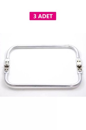 Gizli Metal Çanta Bursu - 3 Adet - 27 cm - Metal Çanta Aparatı Çanta Aksesuarı