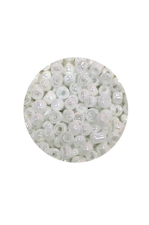Dökme Cam Kum Boncuk (8/0) 3 mm - 20 Gram - İnci Beyaz - BNC145 - 5'li Paket
