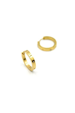 İnce Taşlı CRT Küpe - Altın