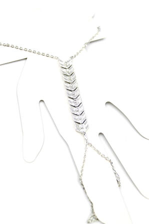 Taşlı Şahmeran Bileklik - Gümüş