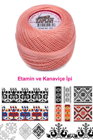 Kaplan Etamin Ve Kanaviçe İpi 8 No Kod/Renk: 352 - Royaleks