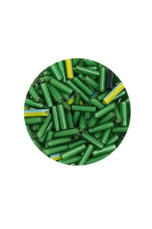 Uzun Boru Kesme Boncuk Çap 2mm Uzunluk 10 mm - 20 Gram - Yeşil - BNC256 - 5'li Paket