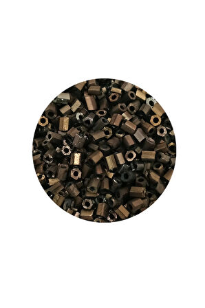Kesme Cam Boncuk 2mm - 60 Gram - Mat Kahverengi - BNC396