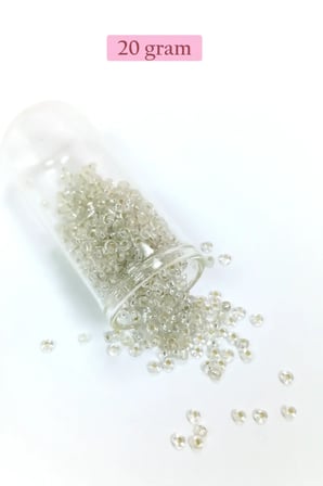 Dökme Cam Kum Boncuk (8/0) 3 mm - 4 Renk - Toplam 80 Gram - BNC419
