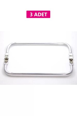 Gizli Metal Çanta Bursu - 3 Adet - 30 cm - Metal Çanta Aparatı Çanta Aksesuarı