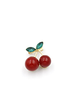 Kiraz Broş - Kırmızı