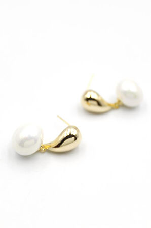 İncili Küpe - Altın