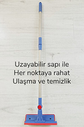 Çok Amaçlı Cam Silme Fırçası - Silikon Uçlu Çekçek - Tüy Toplayıcı Döner Başlıklı