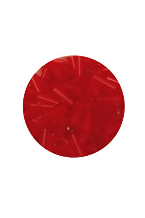 Uzun Boru Kesme Boncuk Çap 2mm Uzunluk 10 mm - 20 Gram - Kırmızı - BNC245
