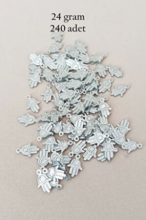 Oya Abiye Bileklik Kolye Pleksi Metalik Plastik Pul Gümüş Renk 24 gram 240 adet - BNC586