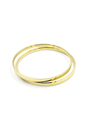 2'li Ajda Bilezik - 65 mm - Altın