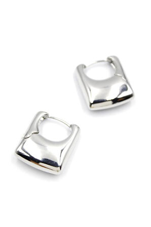 Dikdörtgen Küpe - Gümüş