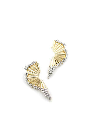 Esnaf sokağı  Esnaf sokağı  Yelpaze Küpe - Altın