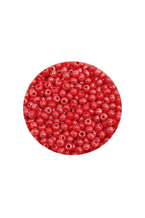 Dökme Cam Kum Boncuk (11/0) 2 mm - 60 Gram -  Kırmızı - BNC039