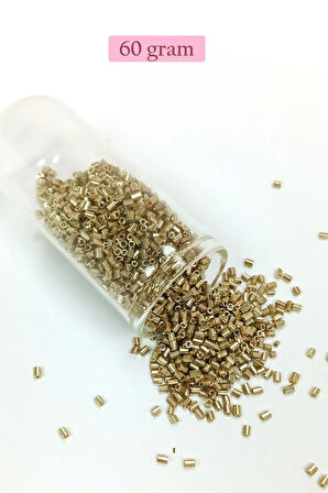 Kesme Cam Boncuk 2mm - 60 Gram - Gold - BNC356