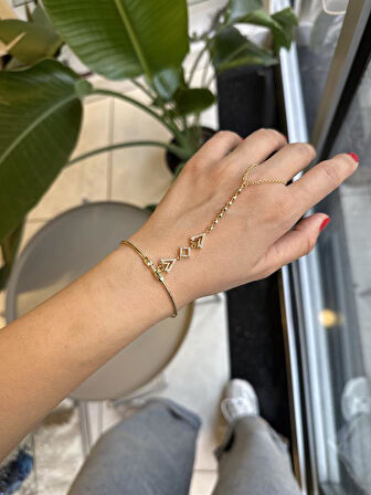 Taşlı Bilezik Şahmeran - Altın