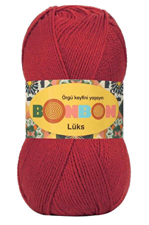 1 Adet Lüks Patik İpi Yünü Koyu Kırmızı 98676