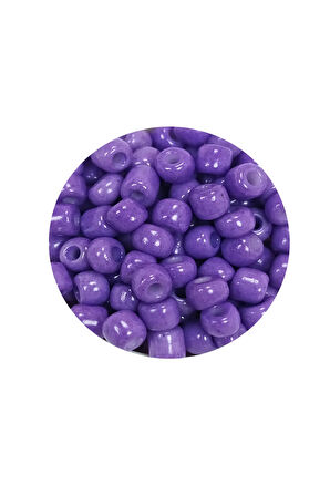 Dökme Cam Kum Boncuk Büyük Boy (6/0) 4 mm - 20 Gram - Mor - BNC080