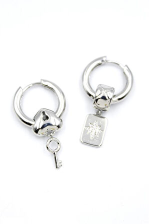 Kilit Küpe - Gümüş