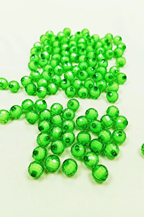 Dünya Boncuk İçten Boncuklu Bileklik Çanta Boncuğu 10 mm 50 gr Yeşil - BNC460